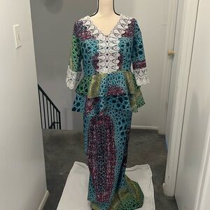 Beautiful 2 piece skirt set. Custom made size 12.